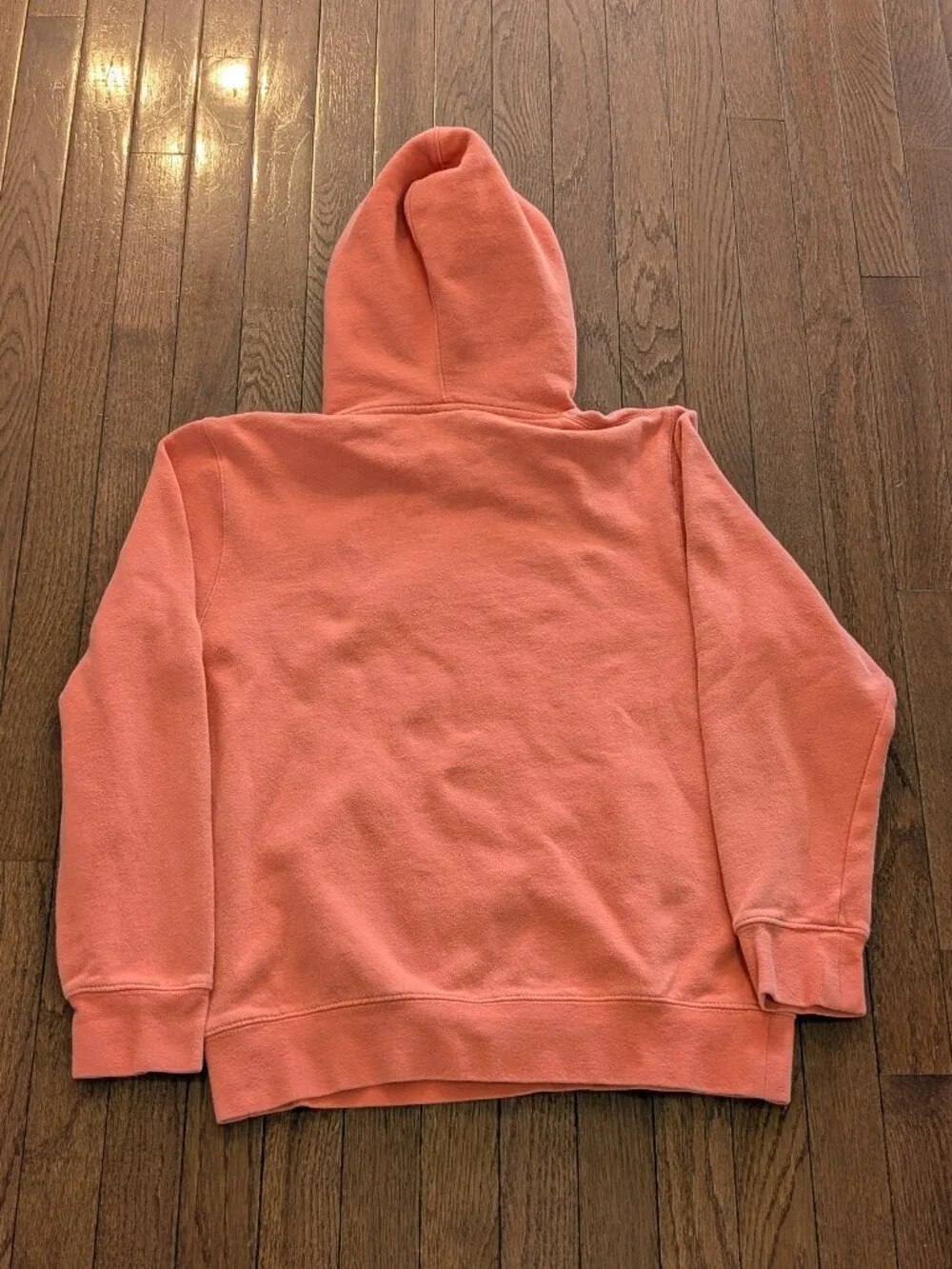 Stussy Embroidered Spell Out Hoodie Coral Made in USA - Size S - Picture 6 of 6